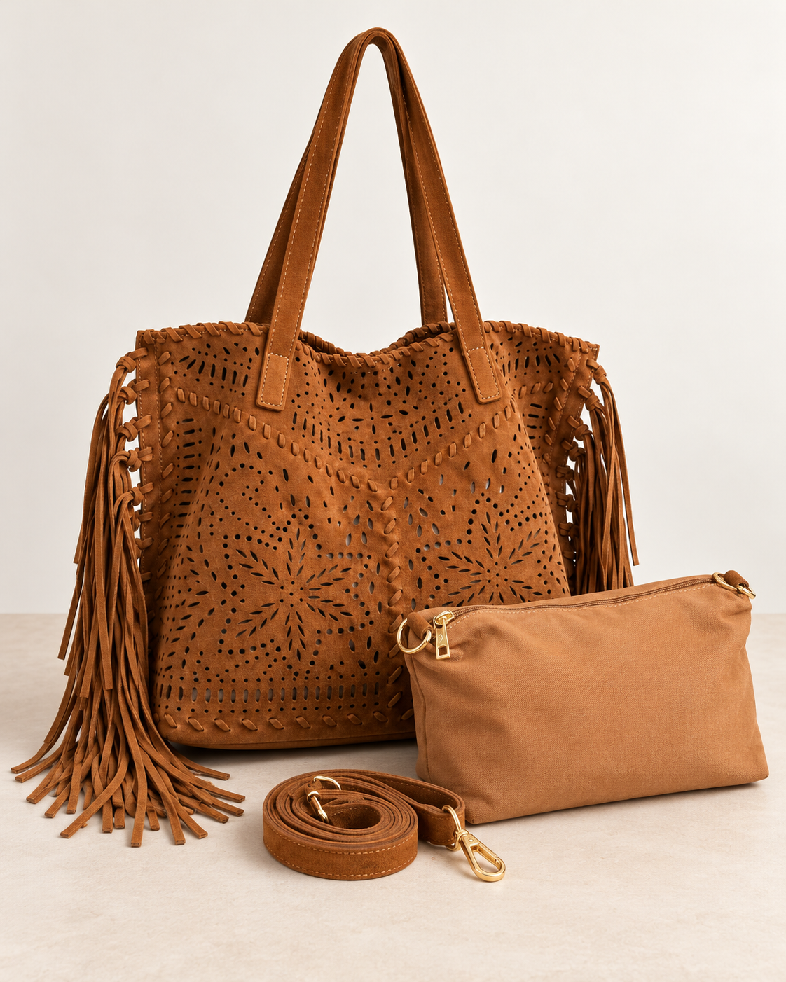 Sofia – Suede Fringe Tote | Atelier Madreperla