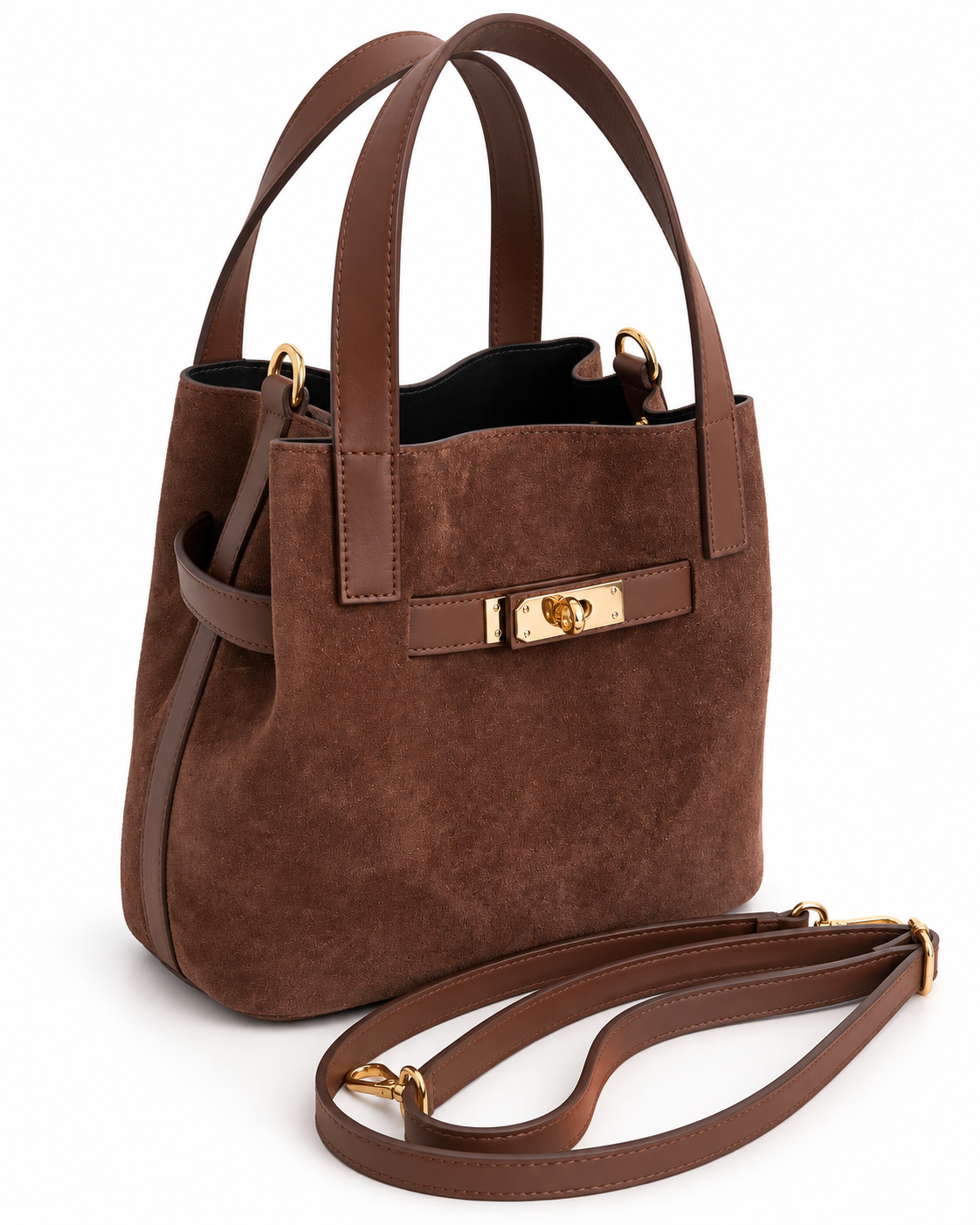 Tessa - Suede Bucket – colore Marrone | Atelier Madreperla