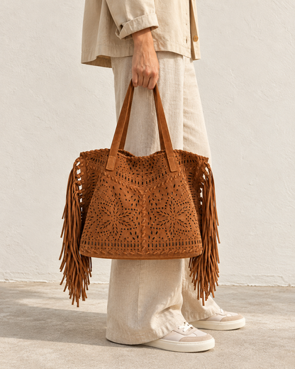 Sofia – Suede Fringe Tote | Atelier Madreperla