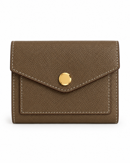 Dalia – Saffiano Leather Wallet – colore Taupe | Atelier Madreperla