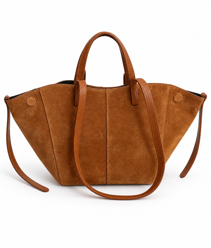 Daphne – Borsa Tote in Camoscio – colore Cammello | Atelier Madreperla