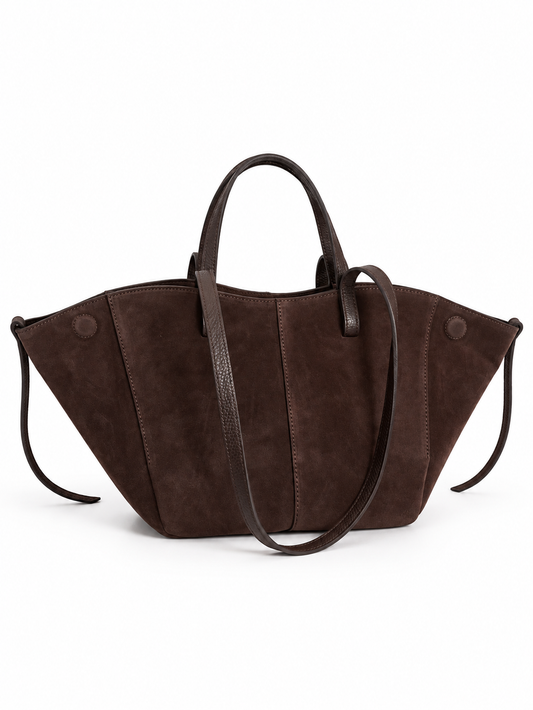 Daphne – Borsa Tote in Camoscio – colore Marrone | Atelier Madreperla