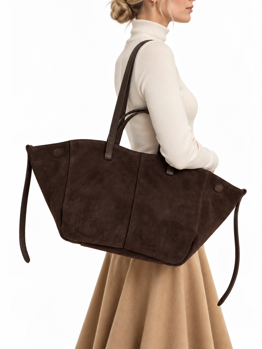 Daphne – Borsa Tote in Camoscio | Atelier Madreperla