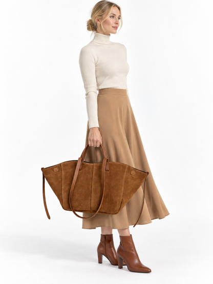 Borsa tote Daphne in camoscio, Atelier Madreperla