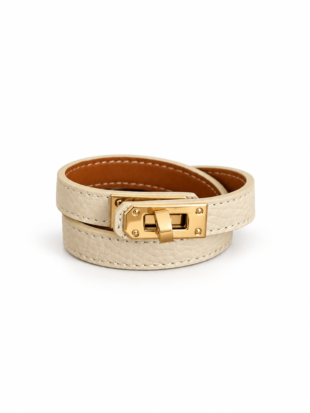 Bracciale Étoile – Vera Pelle – colore Beige | Atelier Madreperla