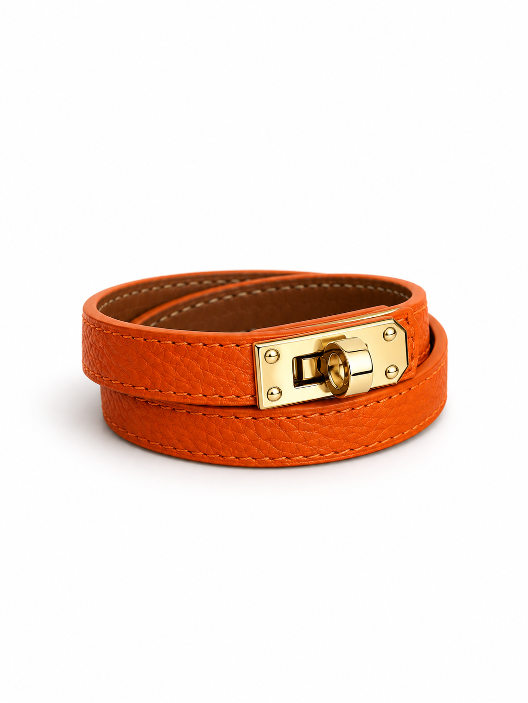 Bracciale Étoile – Vera Pelle – colore Arancio | Atelier Madreperla