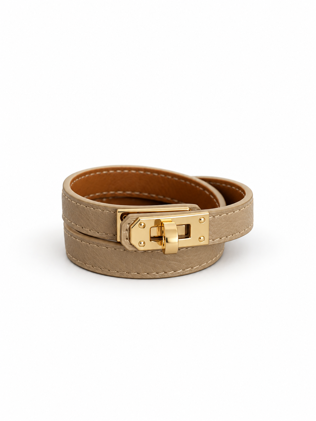 Bracciale Étoile – Vera Pelle – colore Taupe | Atelier Madreperla