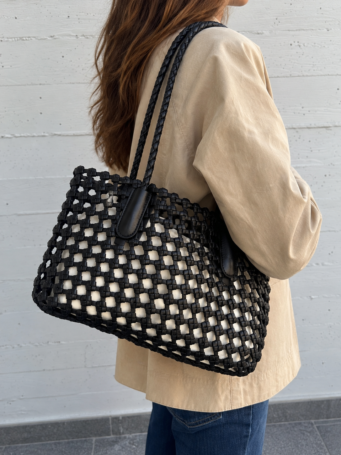 Isabella – Full-Grain Woven Leather Tote | Atelier Madreperla