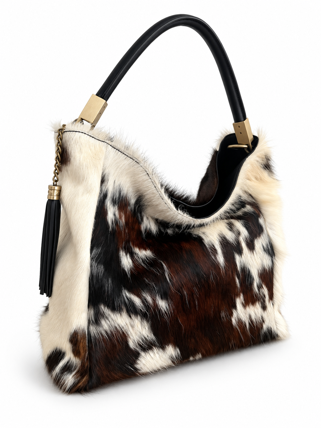 Siena — Borsa a spalla in pelle e cavallino – colore Cavallino | Atelier Madreperla