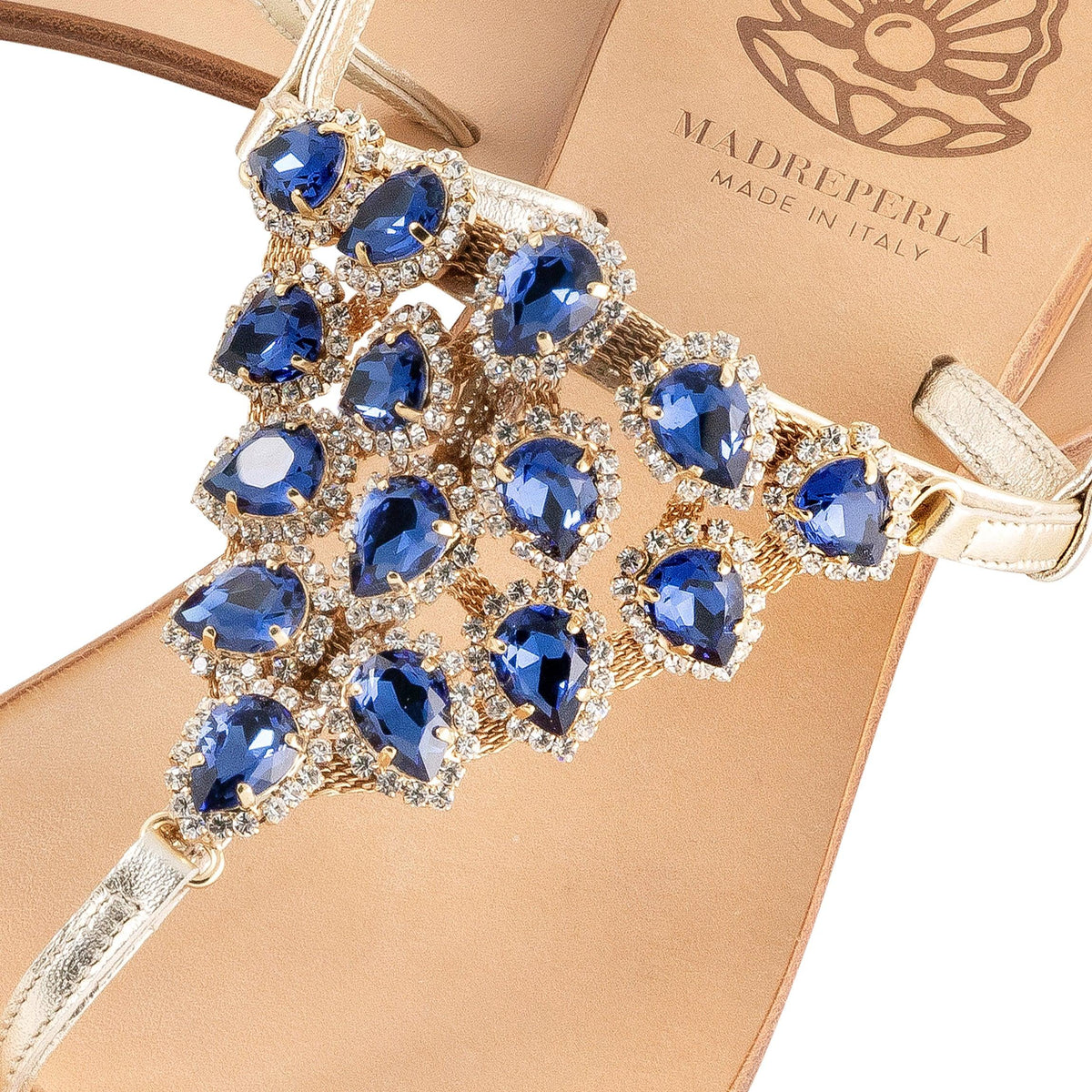 Sandalo Swarovski La Blue - Madreperla Capri Sandals