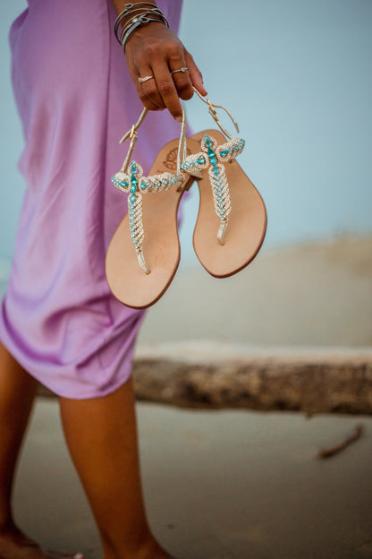 Sandalo Swarovski La Orientale - Madreperla Capri Sandals